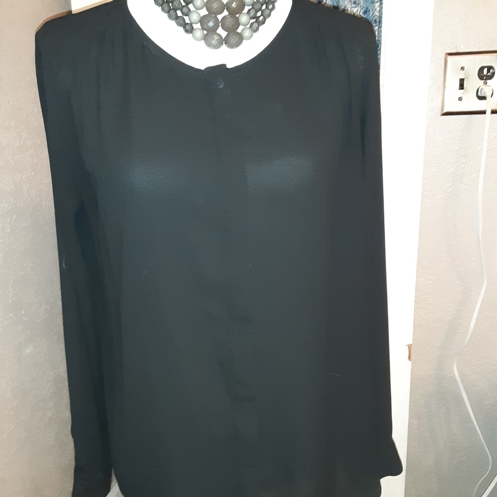 Black drapey Loft blouse